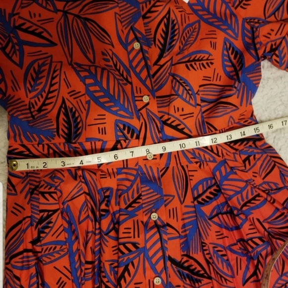 Alexis X Target Tropical Leaf Short Sleeve Shirtdress - Medium - Picture 7 of 7